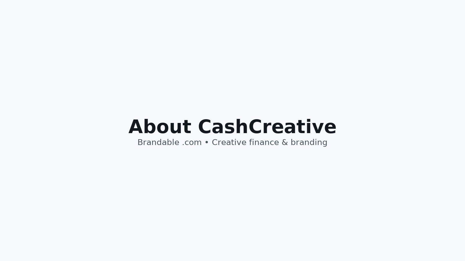 About CashCreative